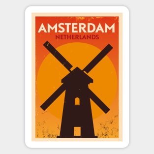 Amsterdam Poster Design Sticker